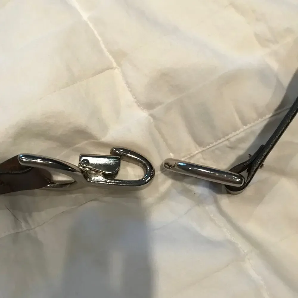 Brown leather adjustable belt size small
